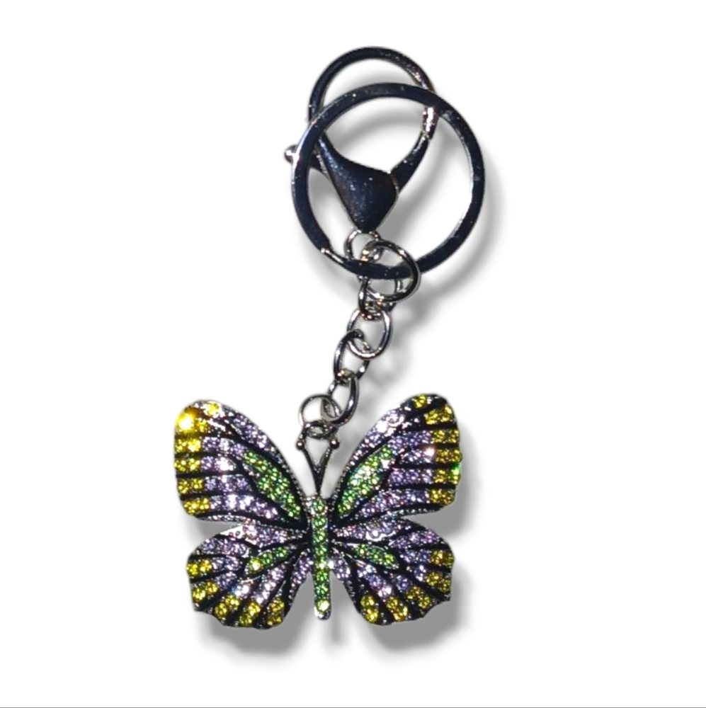 Colorful Butterfly Bag Charm Keychain